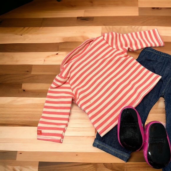 American Girl 18” Doll Released 2014 The Bright Stripes Outfit Incomplete VGUC - Picture 4 of 13